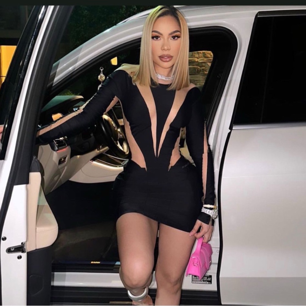 Elegant Black Cut-Out Dress